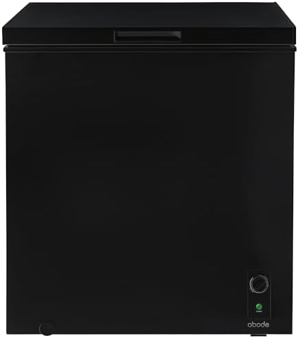 Abode 198L Chest Freezer – Black Freestanding Garage Freezer