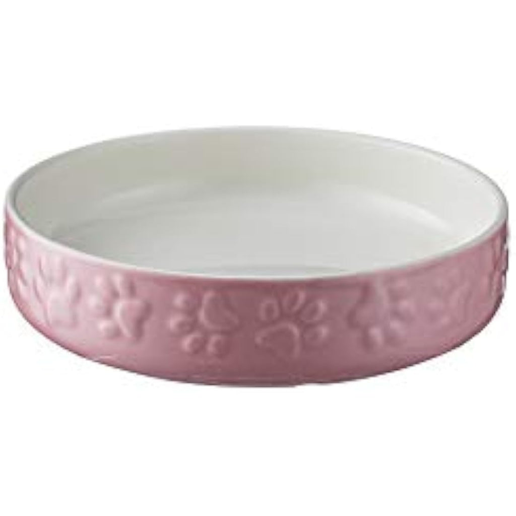 Mason Cash Pink Cat Saucer – 13cm Durable Stoneware Pet Food Bowl