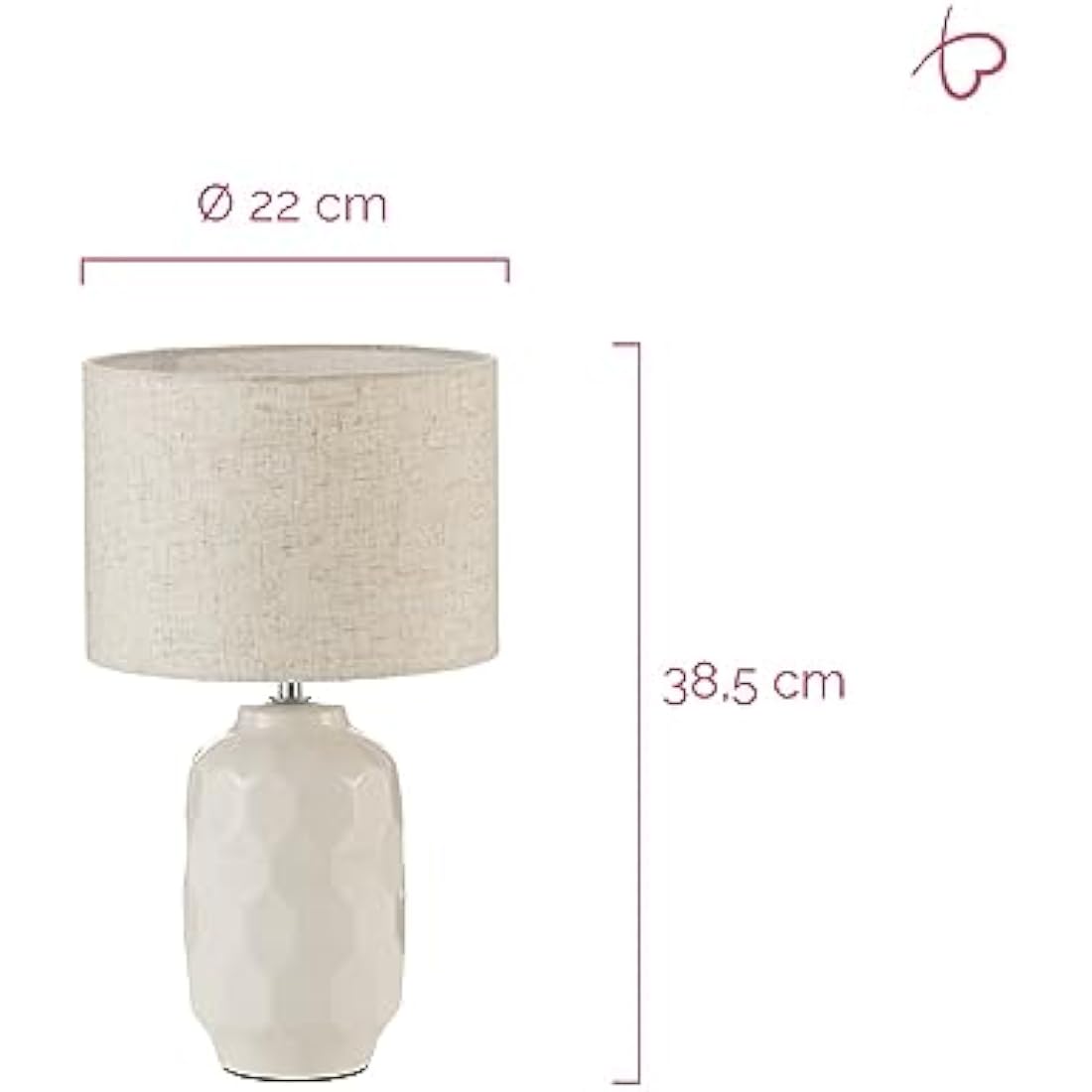 Pauleen Glowing Soul Table Lamp – Cream Terrazzo Ceramic Luminaire