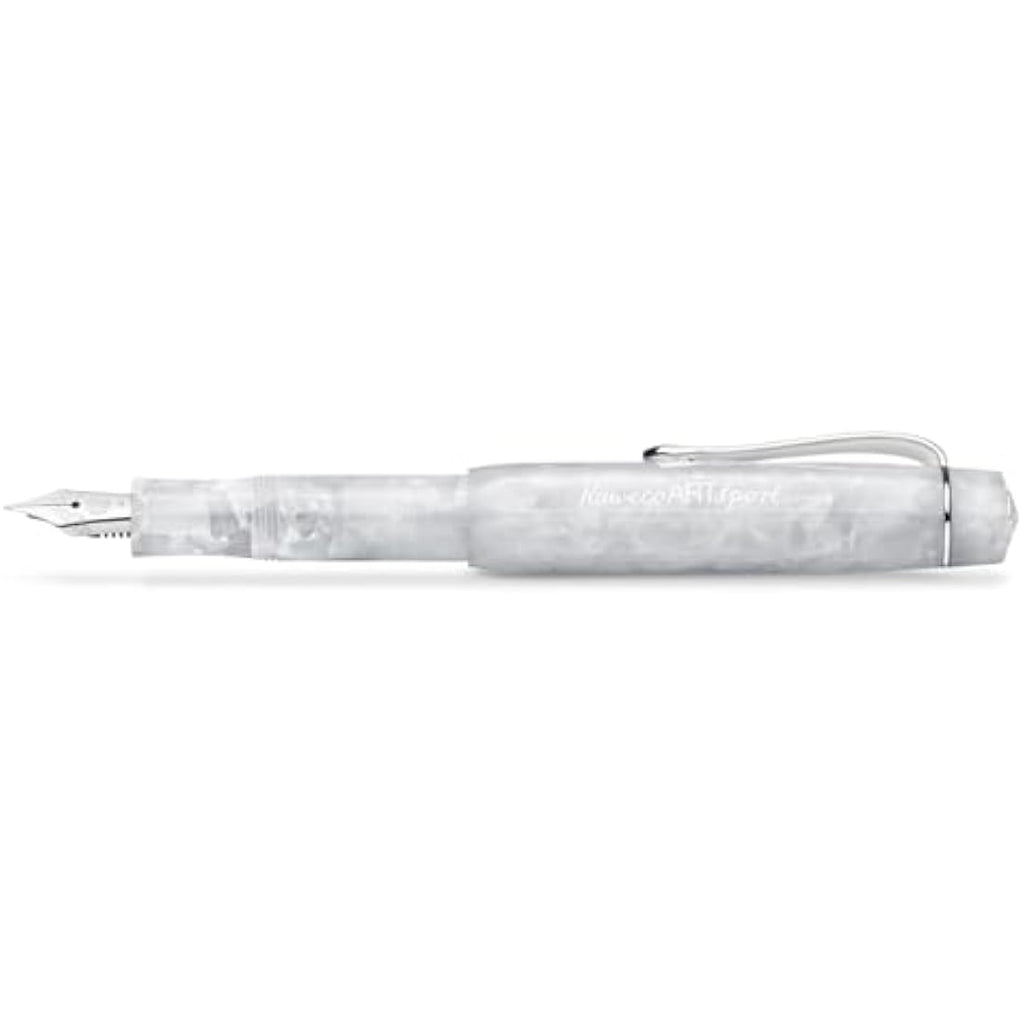 Kaweco Art Sport Fountain Pen – Mineral White Acrylic – Broad Nib