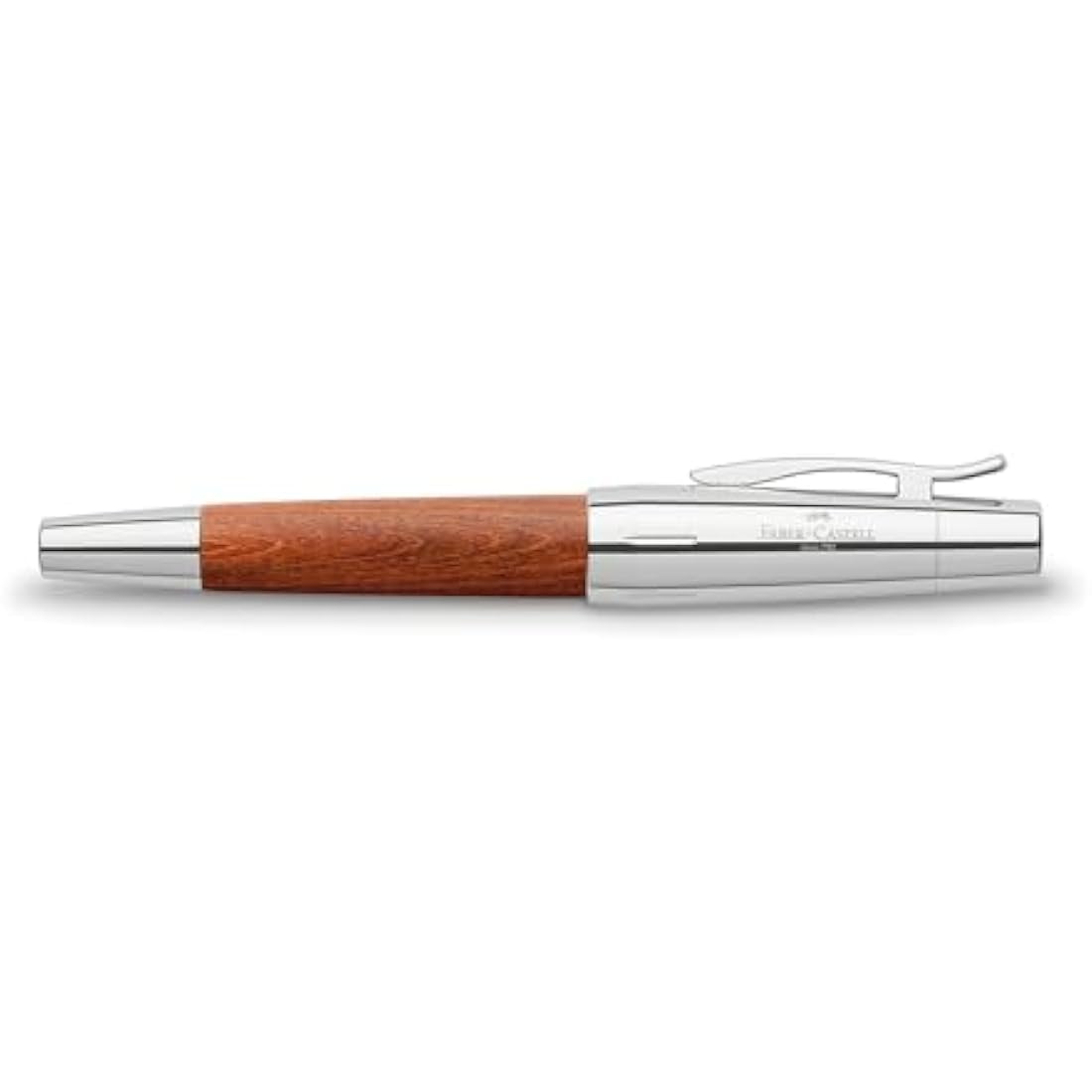 Faber-Castell E-Motion Fountain Pen – Pear Wood Brown, Medium Nib