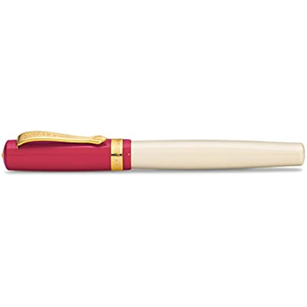 Kaweco Student 30's Blues Fountain Pen - Red & Cream Acrylic - Nib M