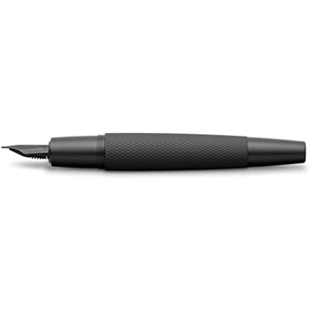 Faber-Castell E-Motion Fountain Pen – Pure Black Anodised Aluminium