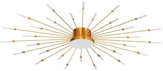 Modern LED Firework Ceiling Light – Gold 31-Head Flush Mount