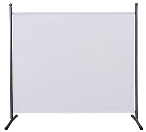 QUICK STAR Room Divider - 180x178cm White Privacy Screen for Garden & Home