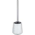 Leighton Denny Ceramic Toilet Brush Holder - White Marble Silicone Brush