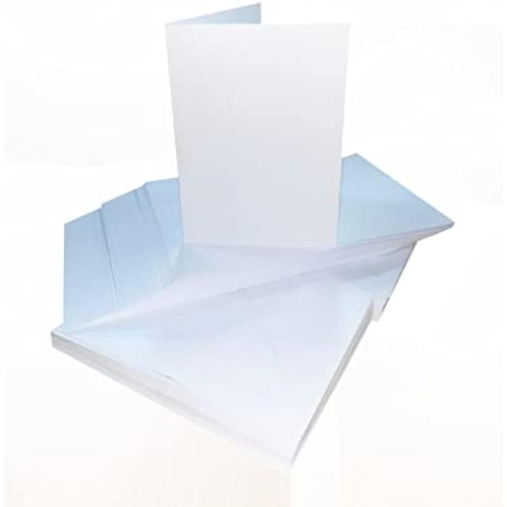 Craft UK 40 Pack C6 White Blank Cards & Envelopes | 300 GSM Cardstock