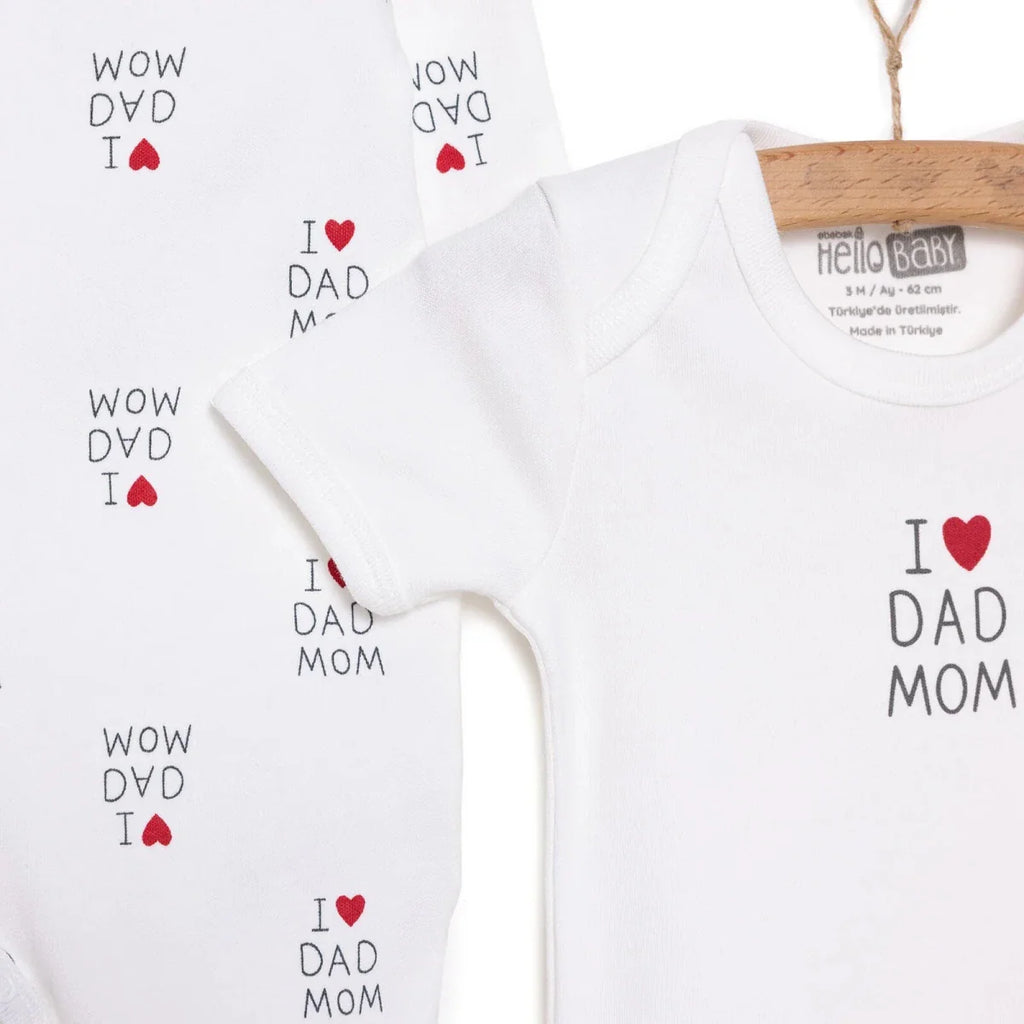 HelloBaby Newborn Baby Mom&Dad Jumpsuit - Ecru