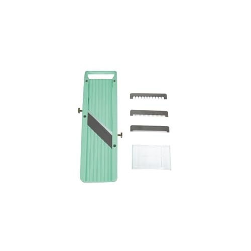 Vogue Kitchen Mandoline Slicer with 3 Interchangeable Blades – Sage