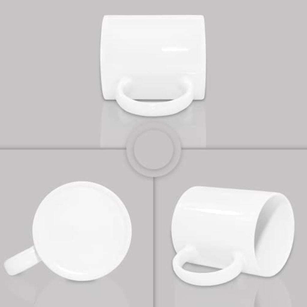 MR.R 11oz Sublimation Blanks White Ceramic Coffee Mugs - Set of 36