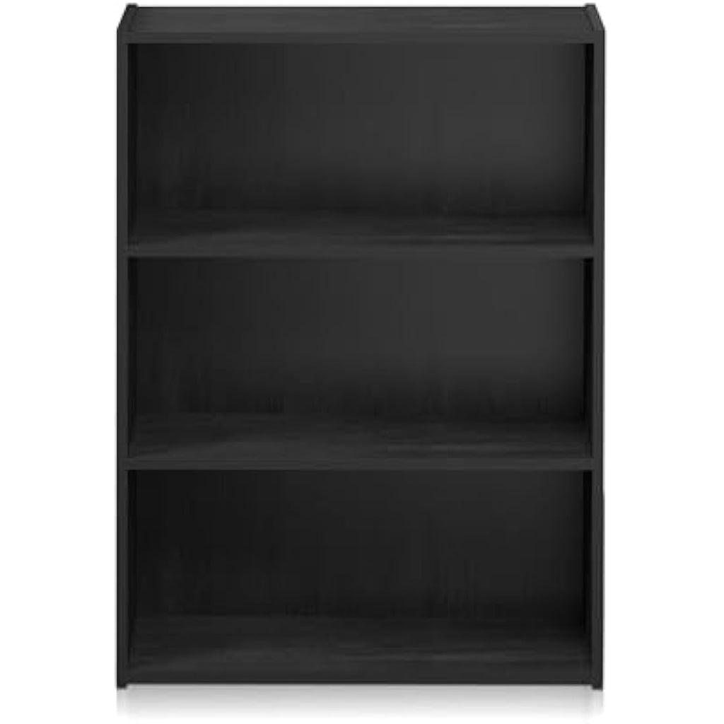 Furinno Pasir 3-Tier Open Shelf – Water Resistant Storage Rack, Americano