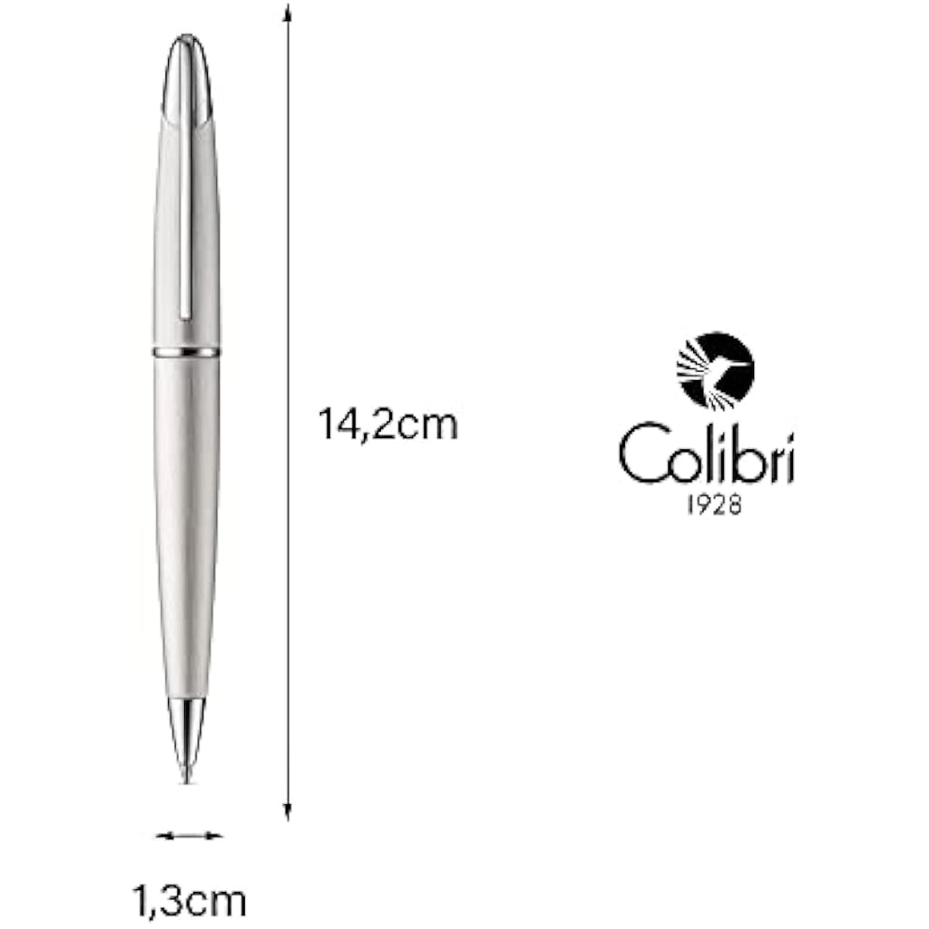 Colibri Equinox Ballpoint Pen – Brushed Steel & Chrome Luxury Gift