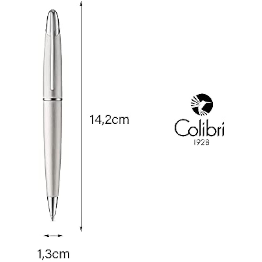 Colibri Equinox Ballpoint Pen – Brushed Steel & Chrome Luxury Gift