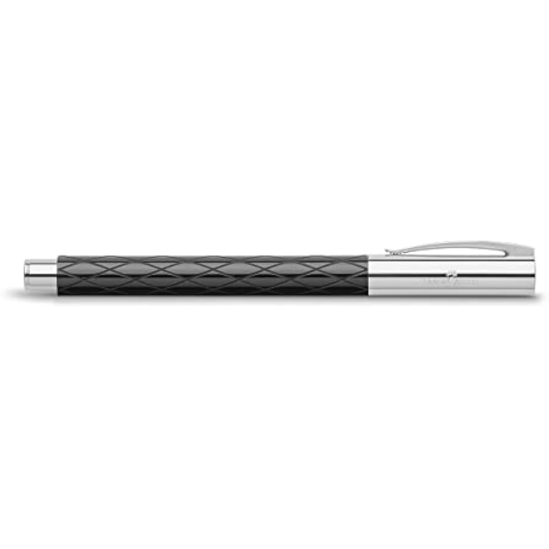 Faber-Castell Ambition Fountain Pen – Rhombus Black Resin, Medium Nib