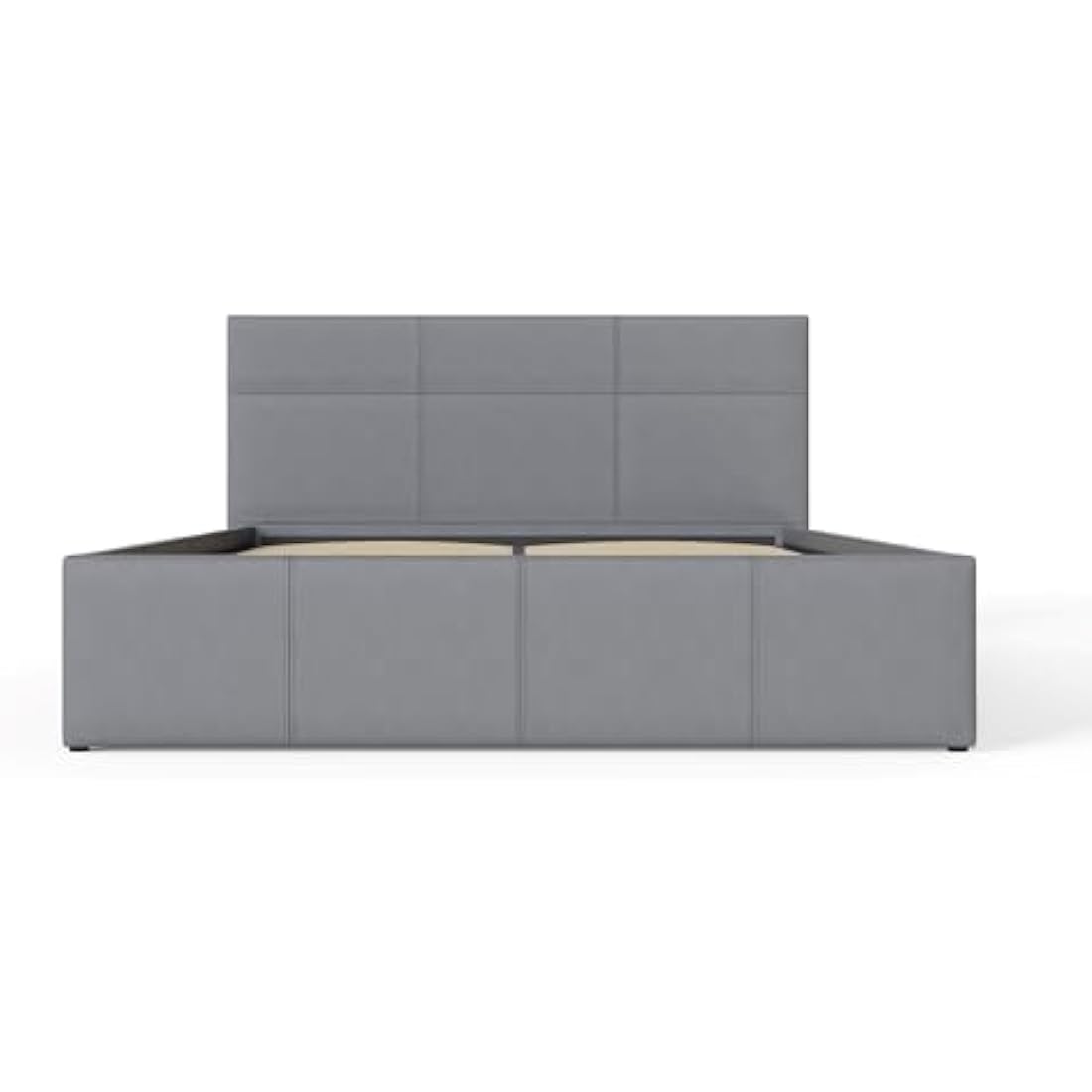 Jolof Store GFW Ottoman Storage Bed – Grey Faux Leather Small Double