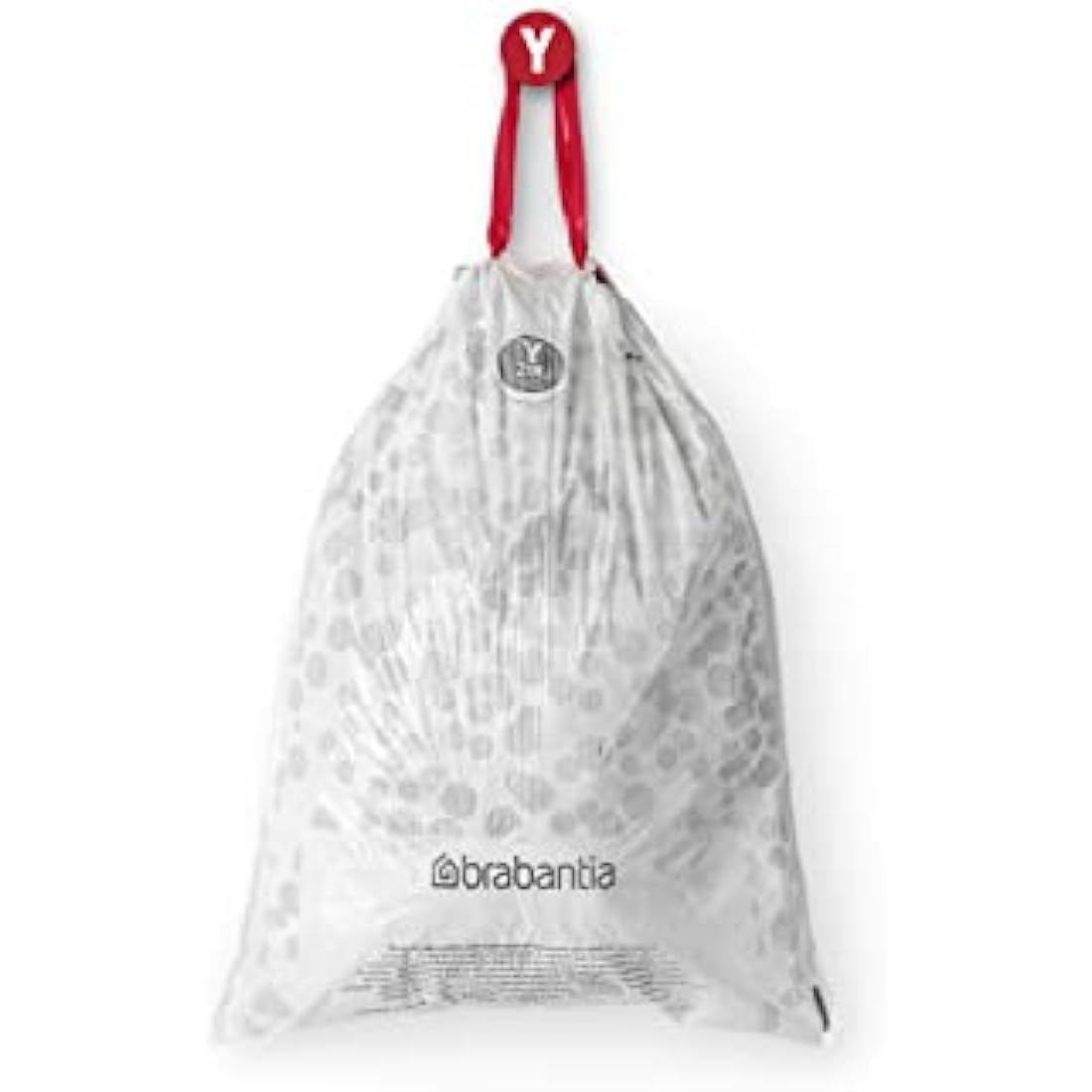 Brabantia PerfectFit Bin Liners Size Y | 20L White Trash Bags (40 Pack)