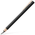 Faber-Castell Neo Slim Fountain Pen – Black & Rose Gold Metal, Fine Nib
