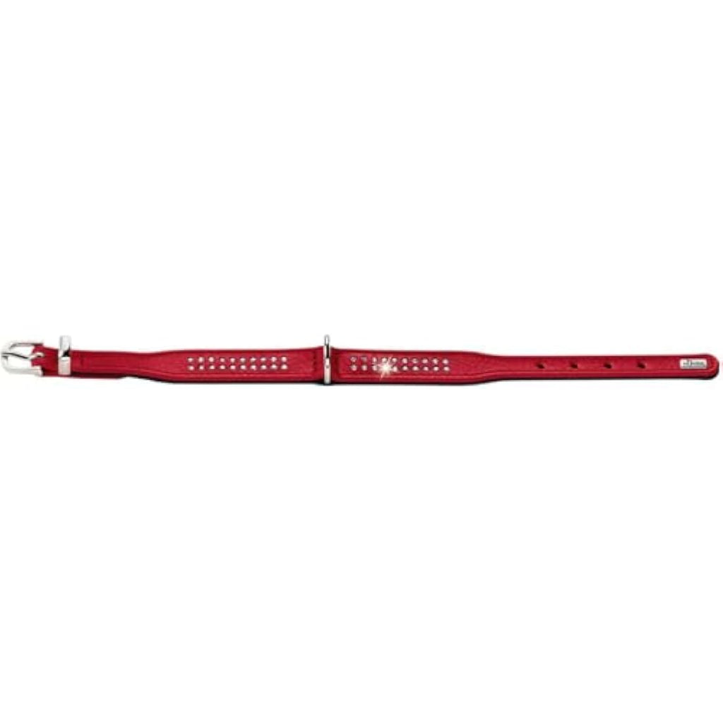 Hunter Nappa Leather Dog Collar – Diamond Petit with Rhinestones