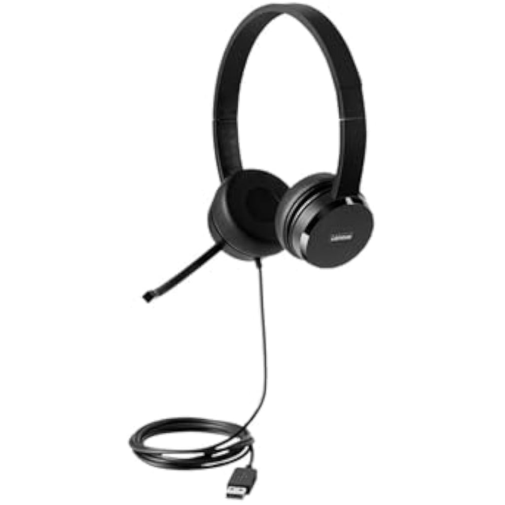 Lenovo 100 USB Stereo Headset – Wired Over-the-Head Binaural Headphones