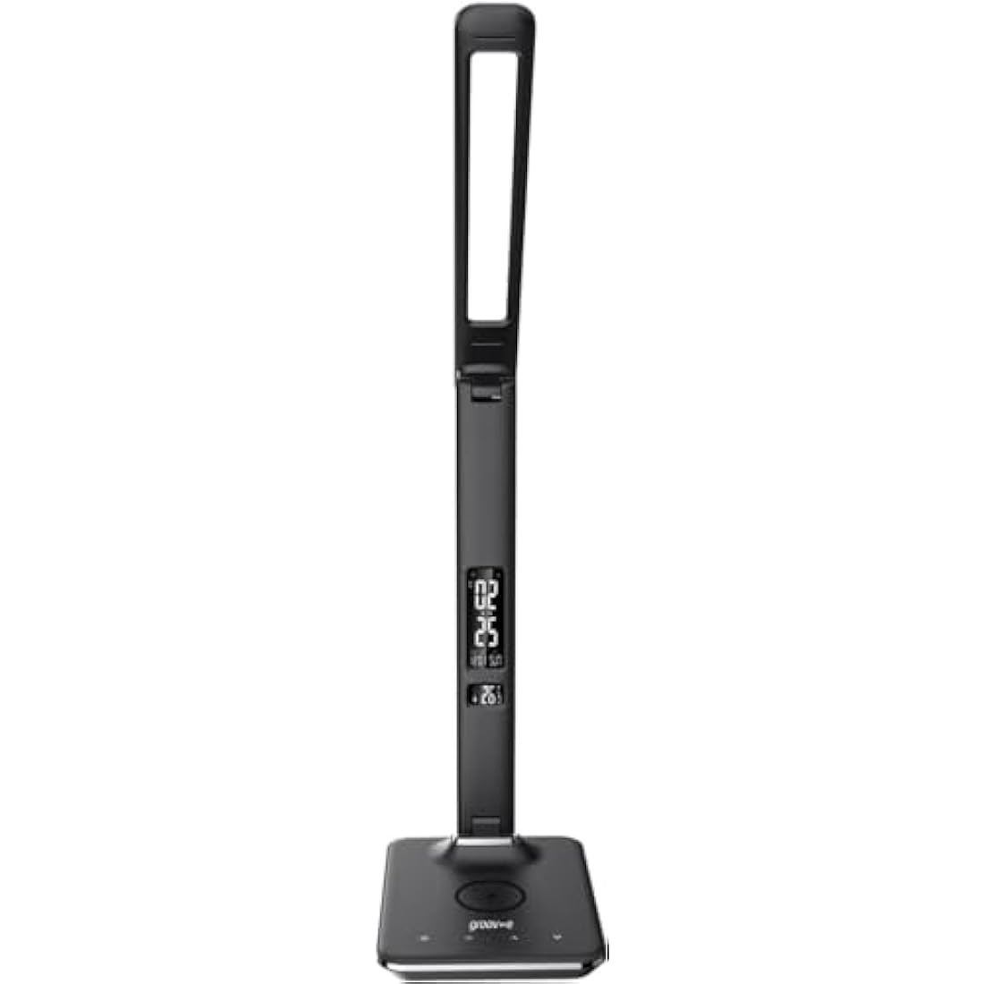 Groov-e Ares LED Desk Lamp | Wireless Charger & Alarm Clock - Black