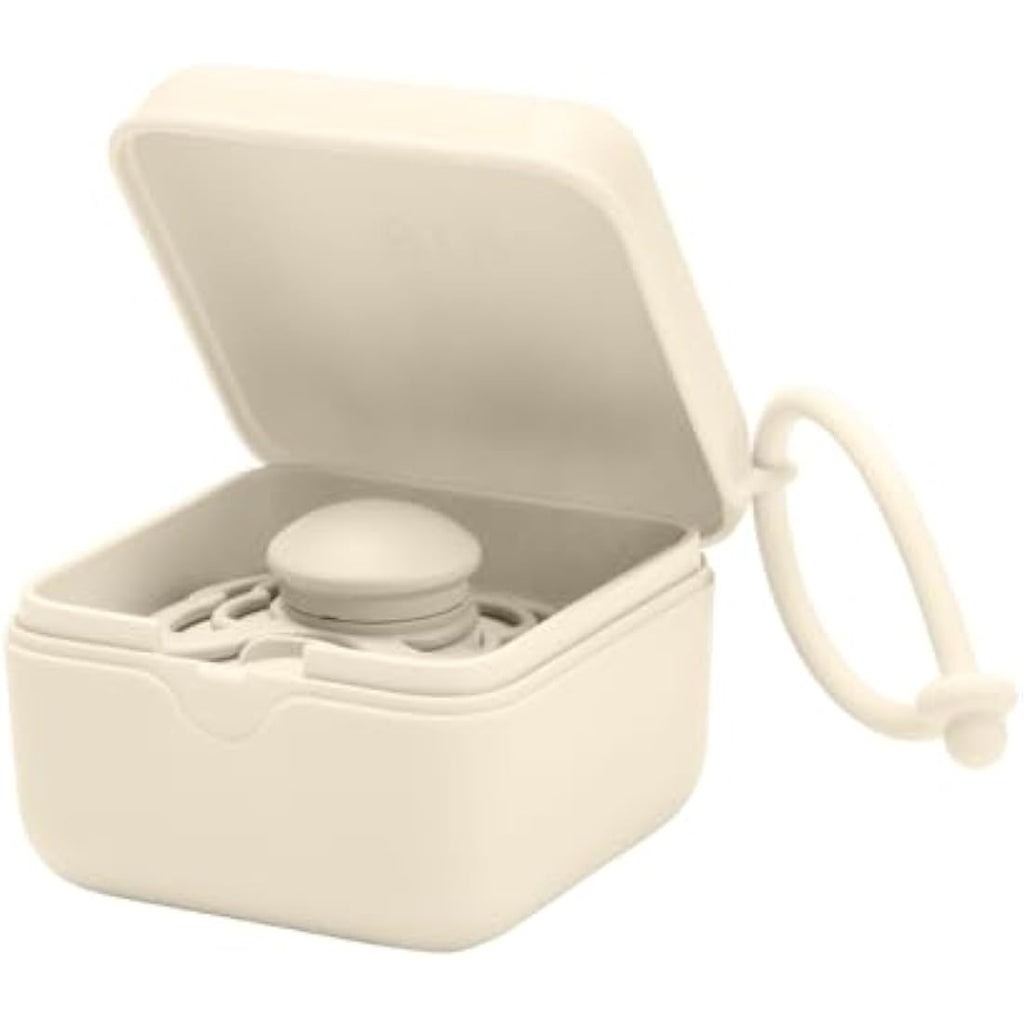 BIBS Pacifier Box and Steriliser Case with Strap | Ivory | BPA-Free
