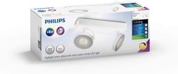 Philips MyLiving Clockwork 2-Bulb LED Spotlight Bar | White Finish