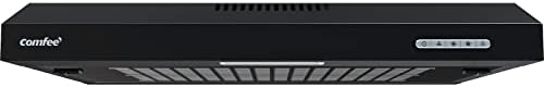 COMFEE' 60cm Visor Cooker Hood | Under Cabinet Extractor Fan - Black
