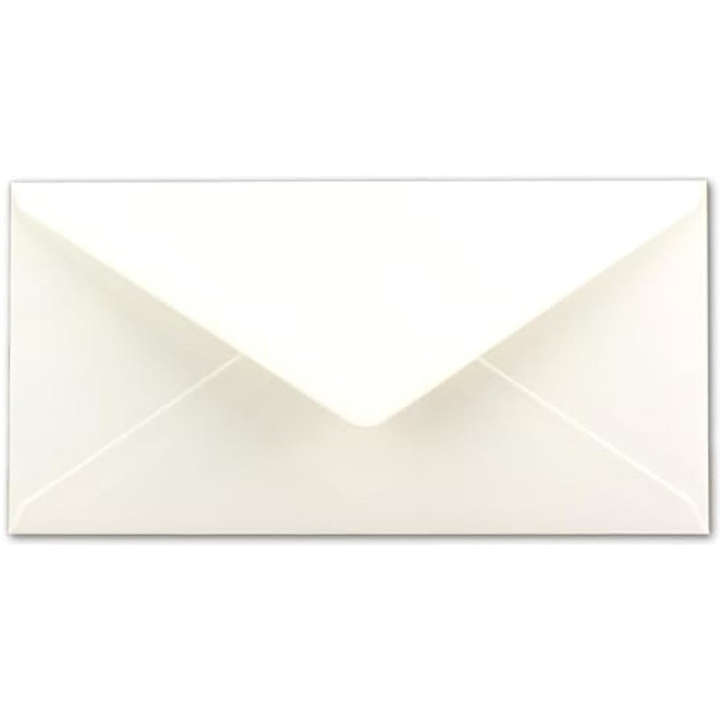 Gustav Neuser DL Gummed Envelopes - Natural White Paper - 150 Pack
