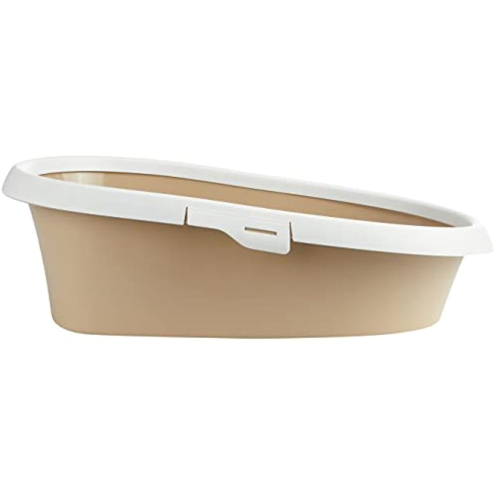 Trixie Paulo Cat Litter Tray with Rim - Durable Taupe/Cream - 58x39cm
