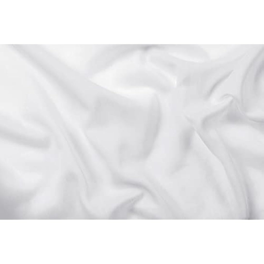 Jolof Store Large Net Curtain – White Linen Blend with Frilly Braid