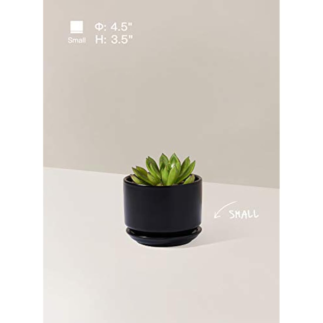 LE TAUCI Ceramic Planters | Set of 3 Indoor Flower Pots with Drainage