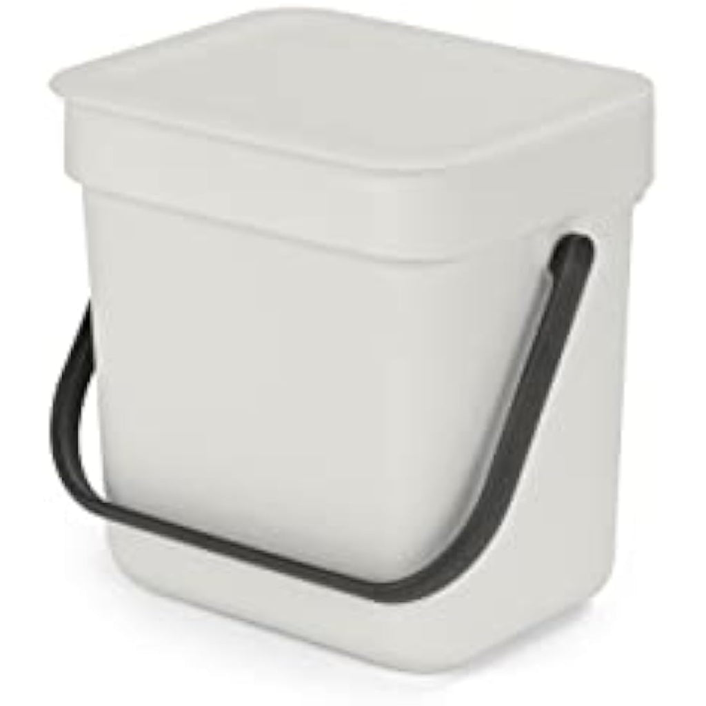 Brabantia Sort & Go 3L Food Waste Caddy – Light Grey Recycling Bin