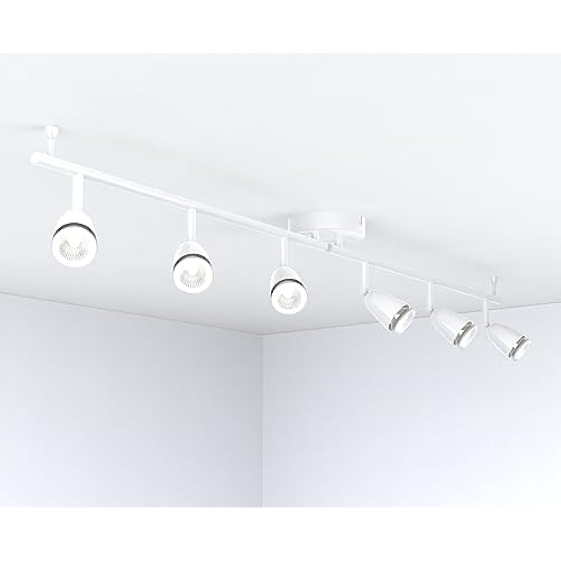 Saxby Amalfi 6-Way Adjustable Ceiling Spotlight Bar | Gloss White
