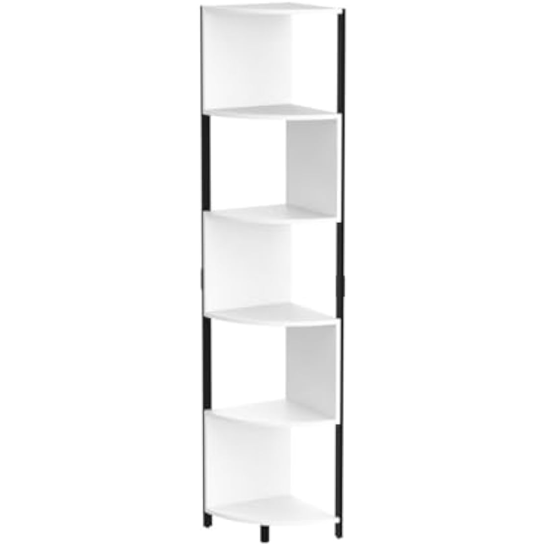 YITAHOME 6-Tier Corner Shelf – 68.8" Modern Zigzag Bookcase, White