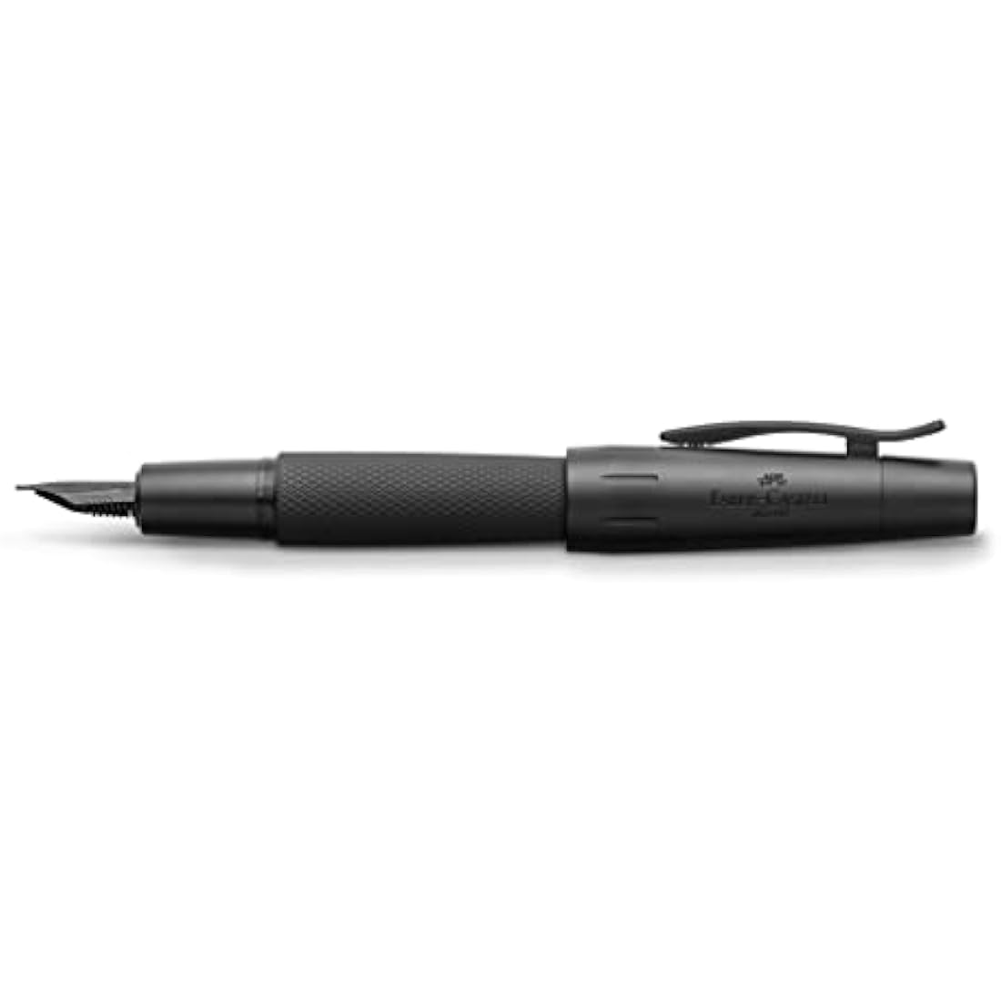 Faber-Castell E-Motion Fountain Pen – Pure Black Anodised Aluminium