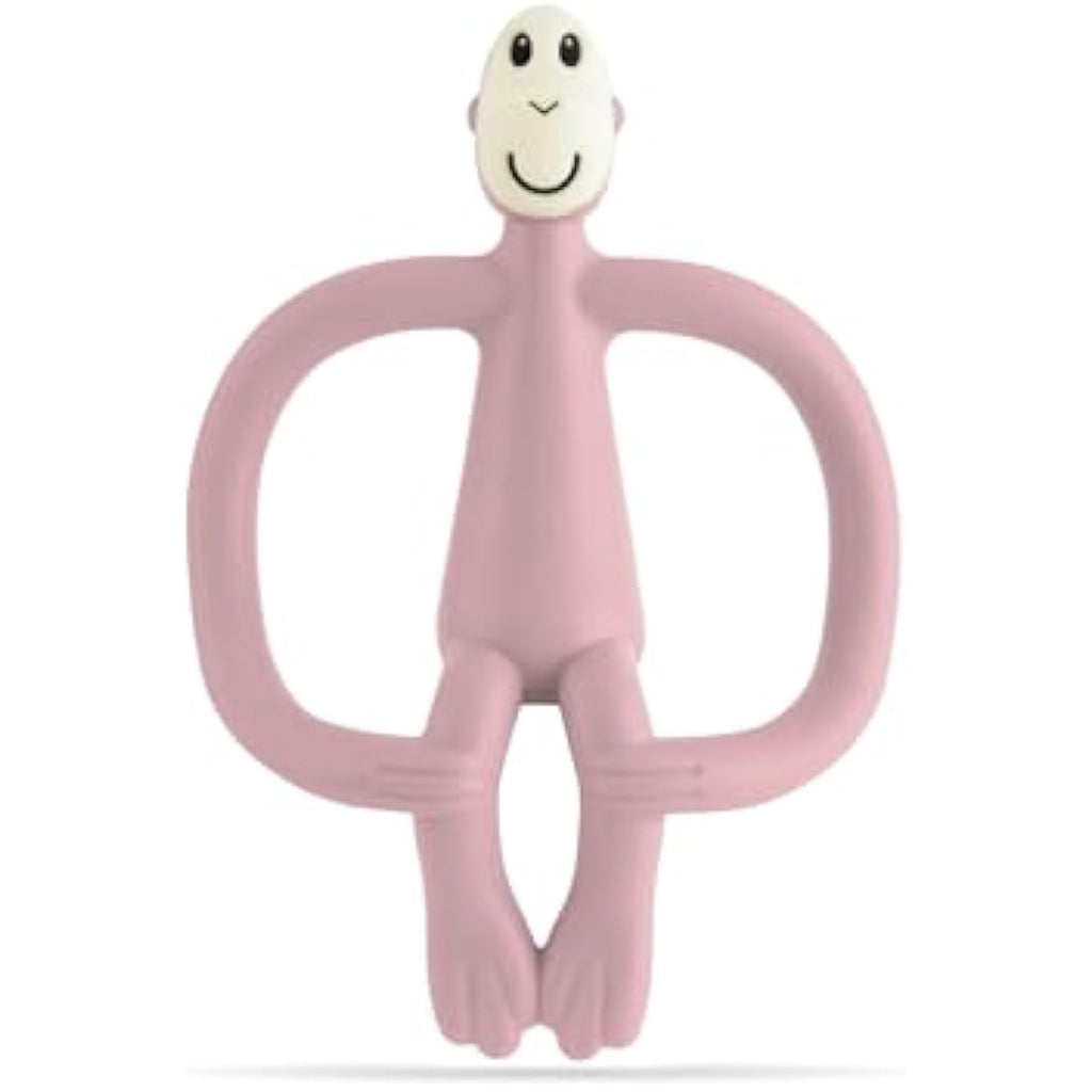 Matchstick Monkey Silicone Teether & Gel Applicator – Dusty Pink