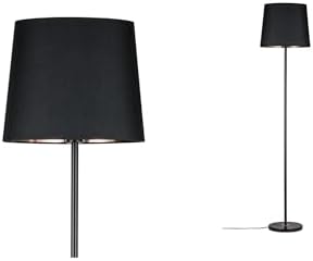 Paulmann Neordic Enja Floor Lamp – Scandi Fabric Shade Black/Copper