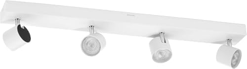 Philips Star WarmGlow Dimmable LED Spotlight | 4-Light White Ceiling Lamp