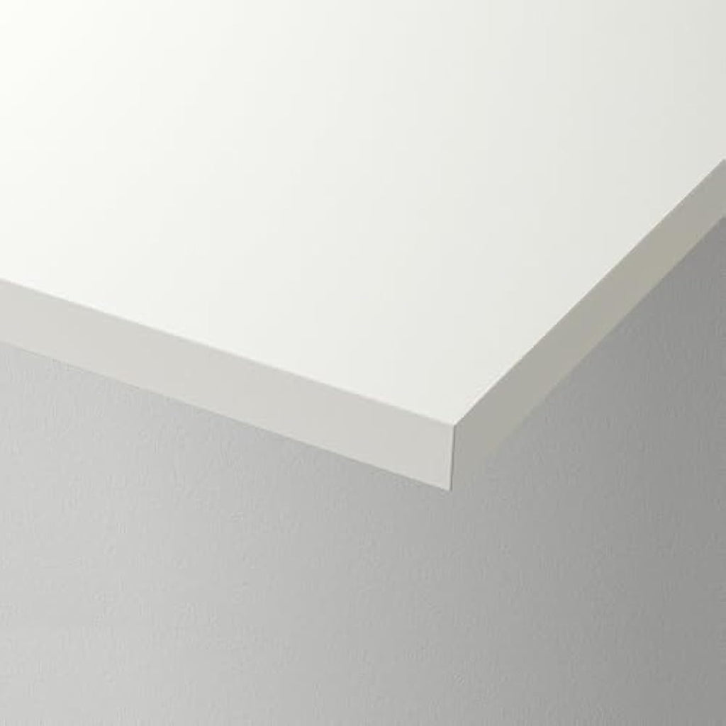 IKEA BURHULT White Wall Shelf – Minimalist Home Storage, 59x20 cm