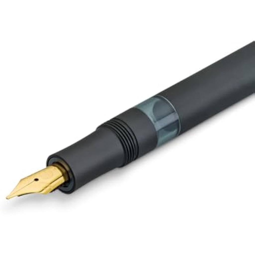 Kaweco Sport AL Piston Fountain Pen Starter Set - Black/Gold - Nib M