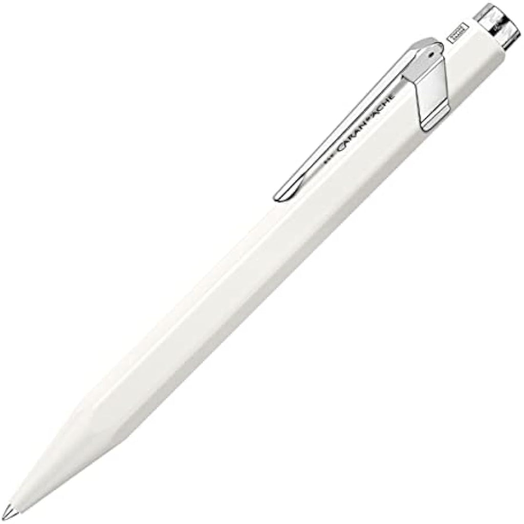 Caran d'Ache 849 Popline Ballpoint Pen - White Lacquered Aluminium