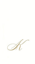 Caspari Monogrammed Paper Linen Guest Towels - Initial K White Pearl - 24pk