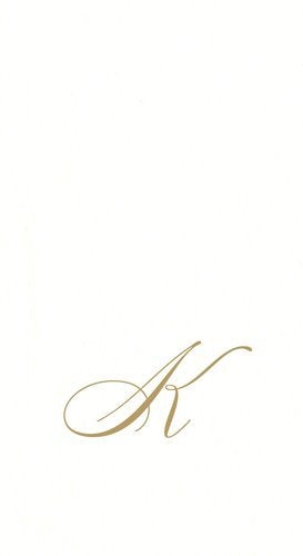Caspari Monogrammed Paper Linen Guest Towels - Initial K White Pearl - 24pk