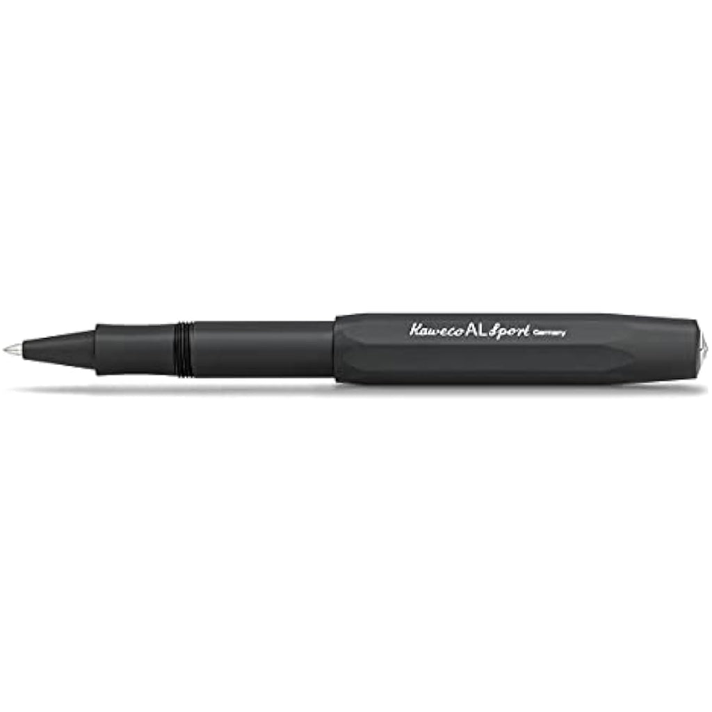 Kaweco AL Sport Rollerball Pen – Black Aluminium Pocket Pen, 0.7mm