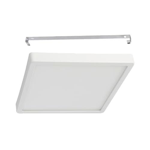 Eglo Argolis 2 LED Outdoor Ceiling Light | IP44 Square White Metal Lamp