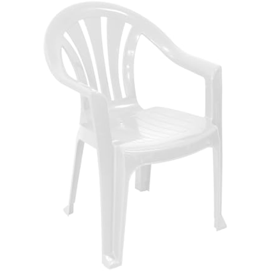 CrazyGadget White Plastic Garden Chair – Stackable Weatherproof Patio Seat