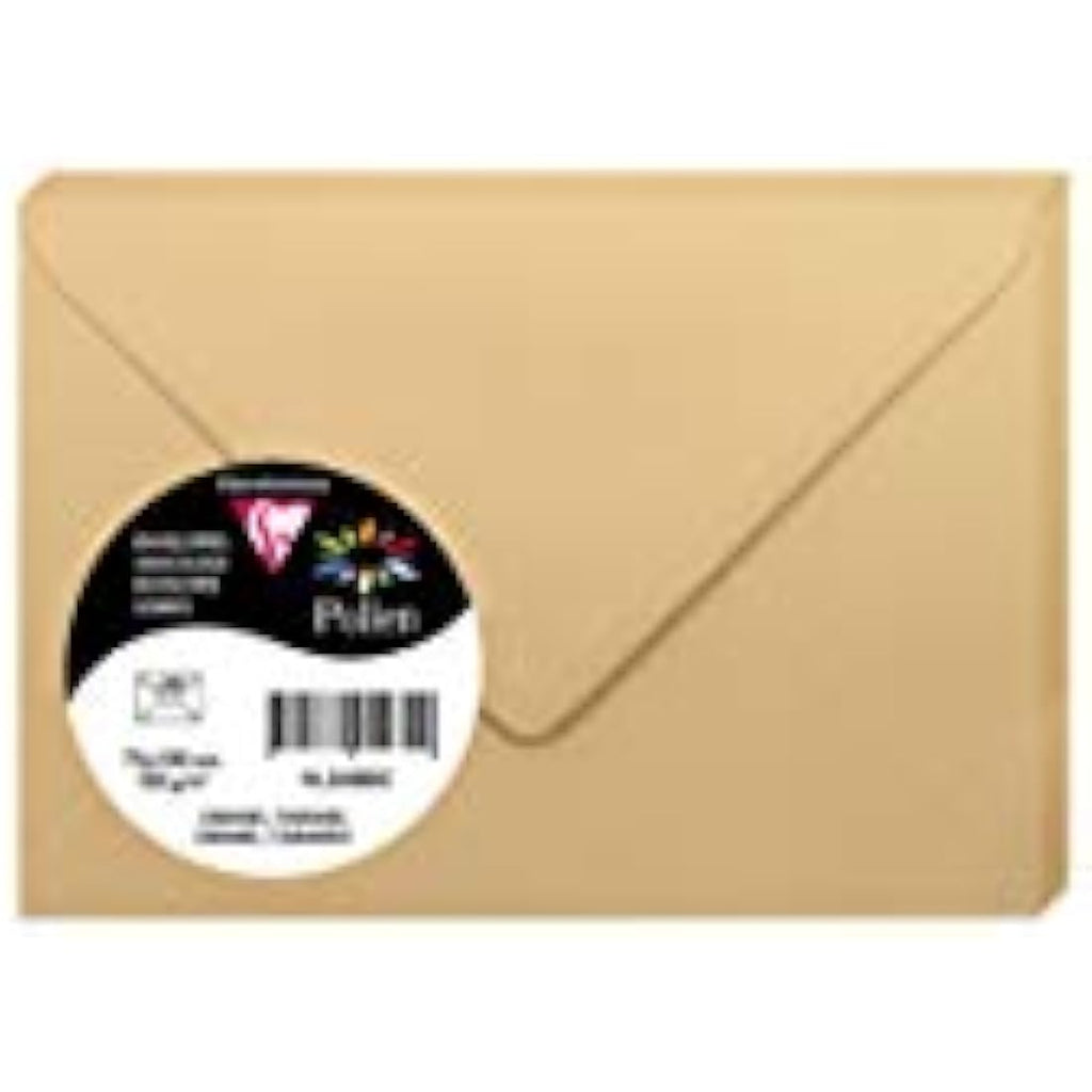Clairefontaine Pollen Envelopes – Caramel 75x100mm 120gsm (Pack of 20)