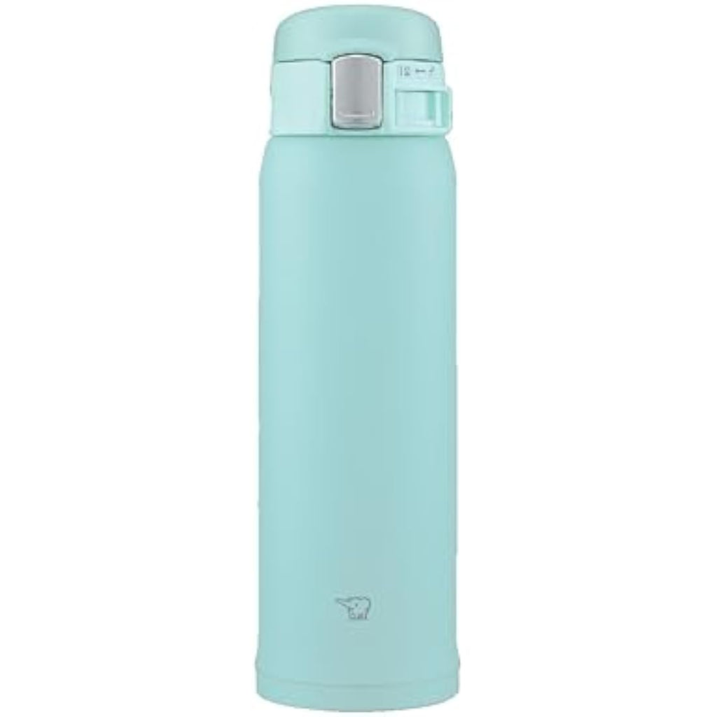 Zojirushi Stainless Steel Mug - 16.9 fl oz One-Touch Water Bottle, Mint Blue
