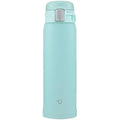Zojirushi Stainless Steel Mug - 16.9 fl oz One-Touch Water Bottle, Mint Blue