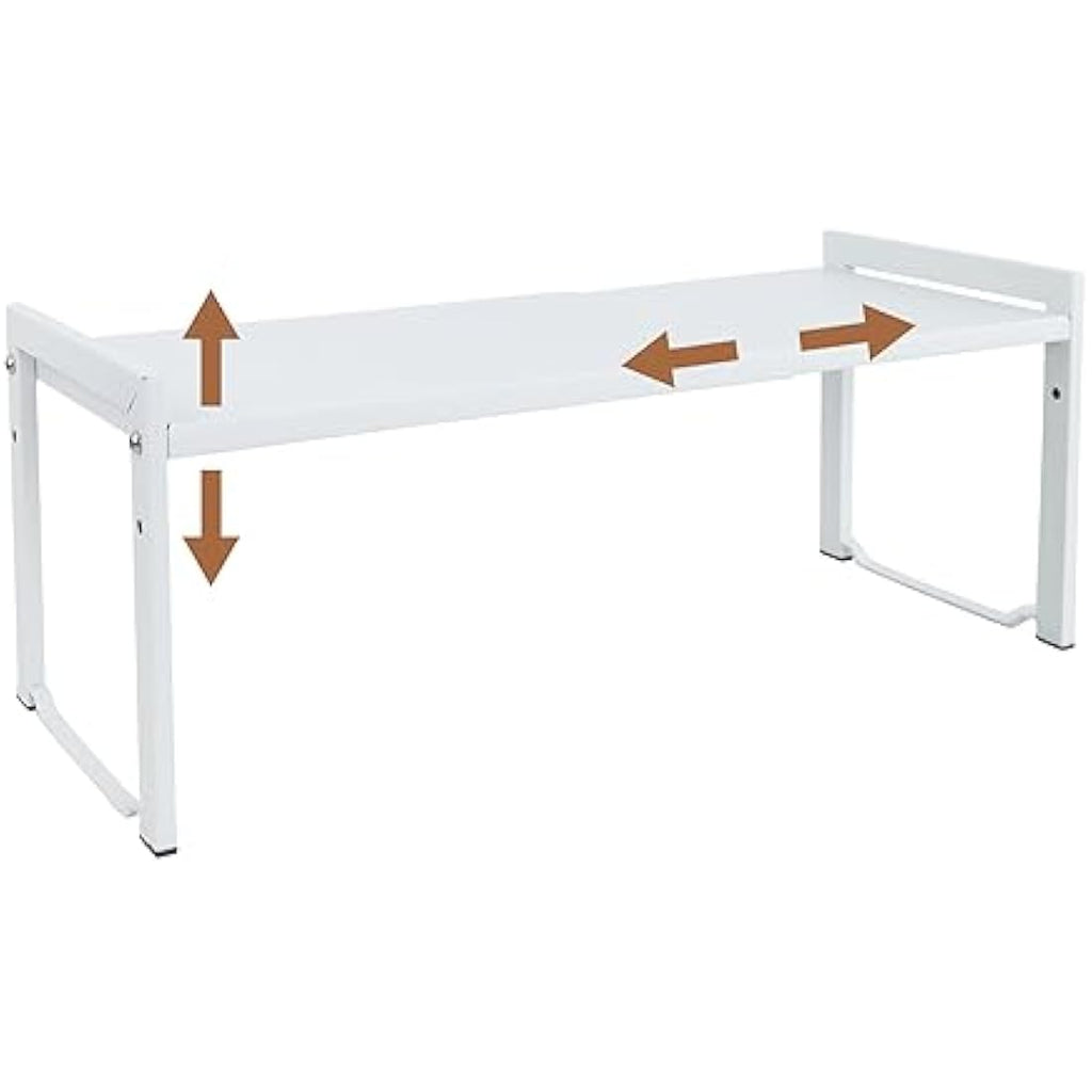 Goodsnetic Expandable Kitchen Cabinet Shelf – Heavy Duty Metal Organizer